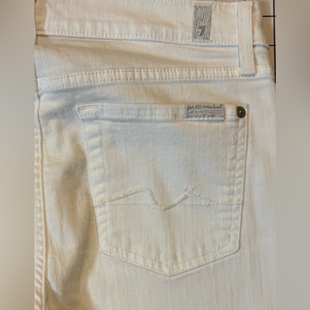 7 For All Mankind Women’s Size 29 White Gwenevere Skinny Jeans